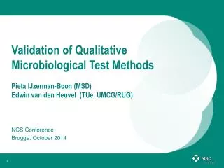 Validation of Qualitative Microbiological Test Methods