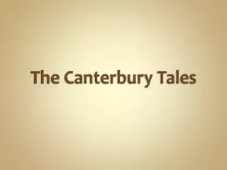 The Canterbury Tales