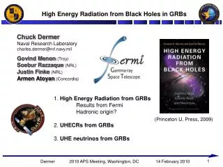 High Energy Radiation from Black Holes in GRBs