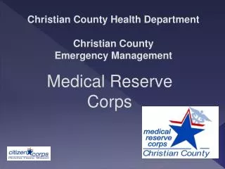 Christian County Health Department Christian County Emergency Management