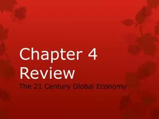 Chapter 4 Review