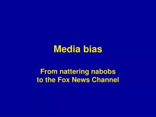 Media bias