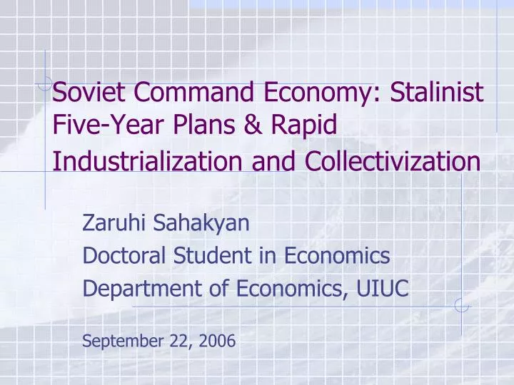 soviet command economy stalinist five year plans rapid industrialization and collectivization