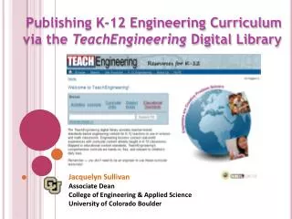 Publishing K-12 Engineering Curriculum via the TeachEngineering Digital Library