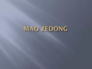 mao zedong