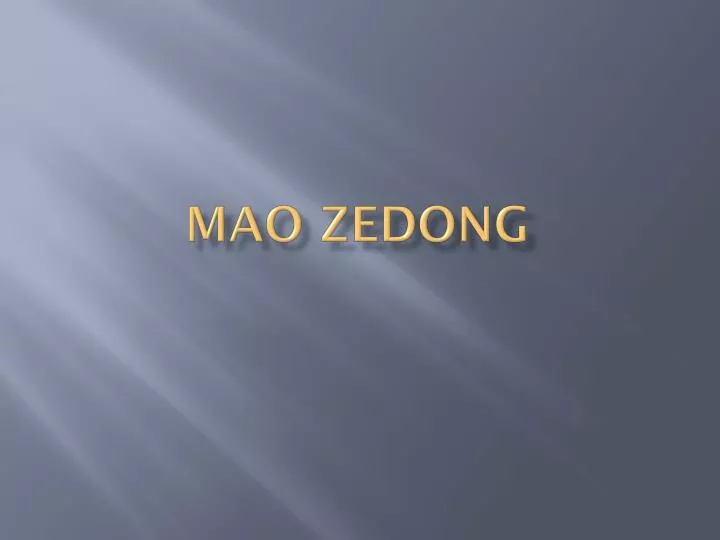 mao zedong