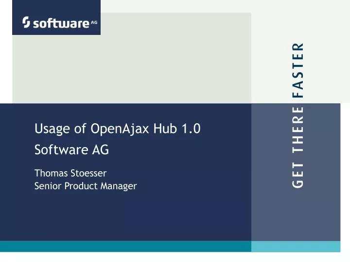 usage of openajax hub 1 0 software ag