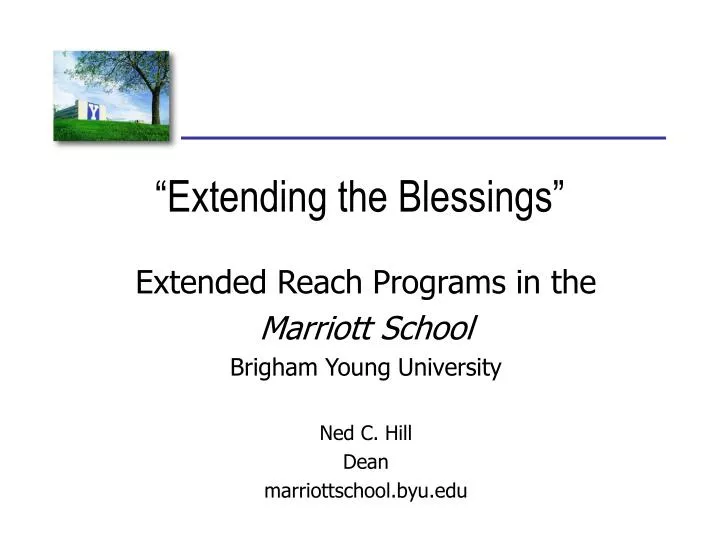 extending the blessings