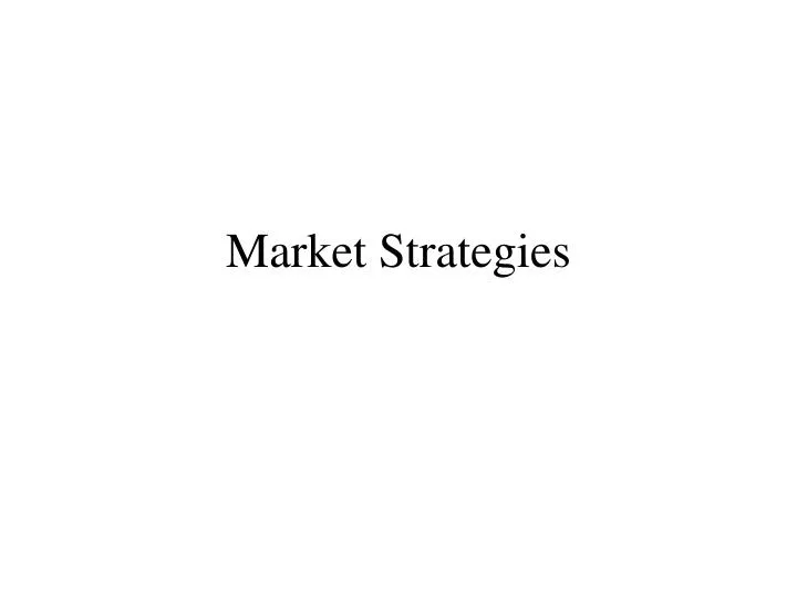 market strategies