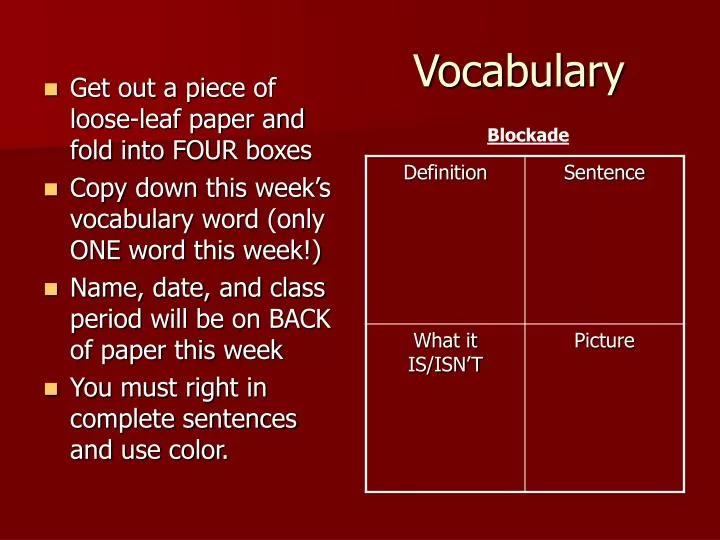 vocabulary