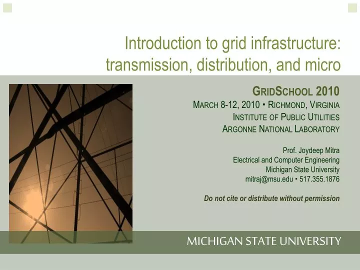 introduction to grid infrastructure transmission distribution and micro