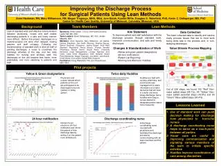 Improving the Discharge Process for Surgical Patients Using Lean Methods