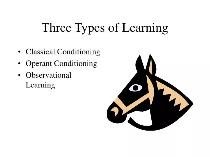 three types of learning