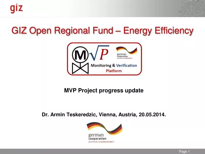 mvp project progress update dr armin teskeredzic vienna austria 20 05 2014
