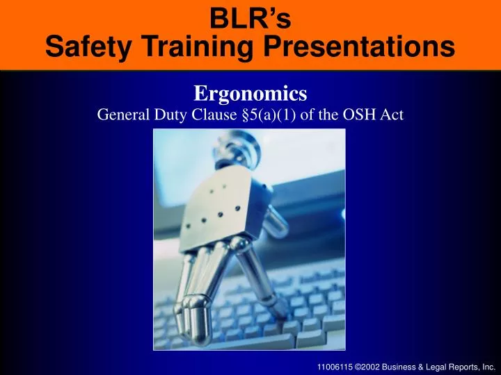 blr s safety training presentations