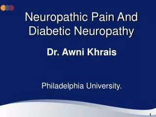 Neuropathic Pain And Diabetic Neuropathy