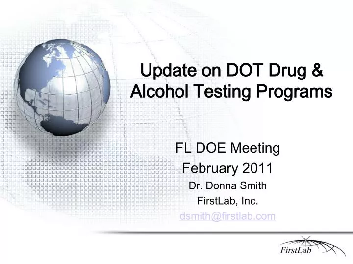 update on dot drug alcohol testing programs