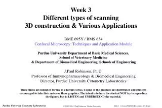 Week 3 Different types of scanning 3D construction &amp; Various Applications