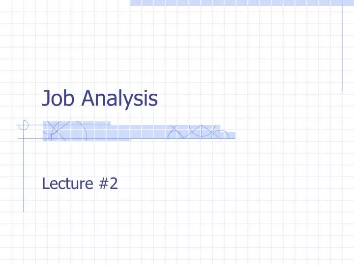 job analysis