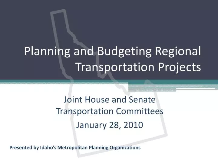 planning and budgeting regional transportation projects