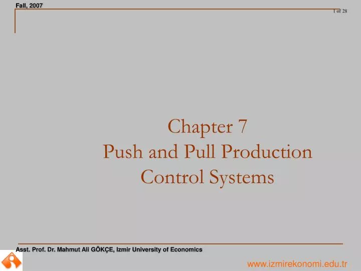 chapter 7 push and pull production control systems