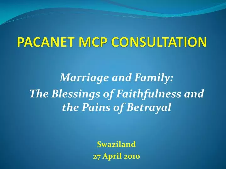 pacanet mcp consultation