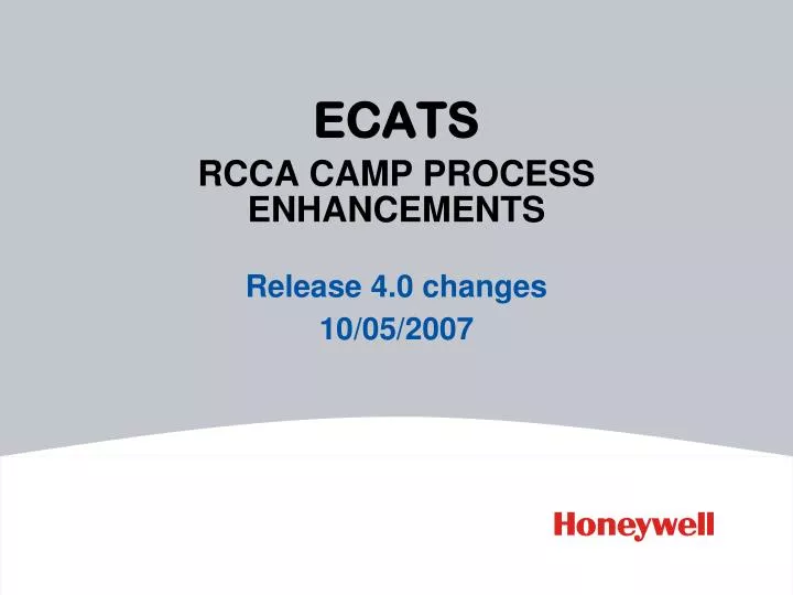 ecats rcca camp process enhancements