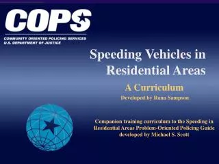 Speeding Vehicles in Residential Areas