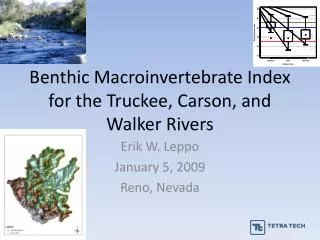 Benthic Macroinvertebrate Index for the Truckee, Carson, and Walker Rivers
