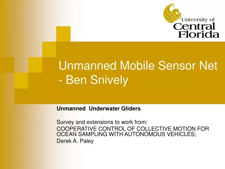 unmanned mobile sensor net ben snively