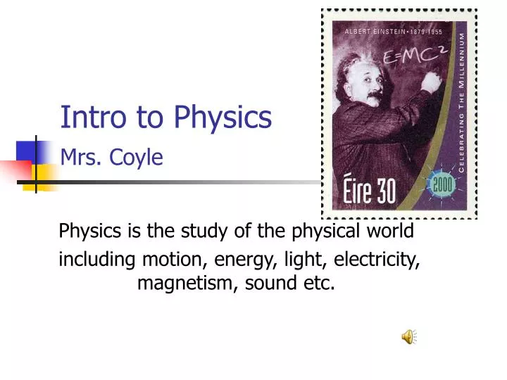 intro to physics mrs coyle
