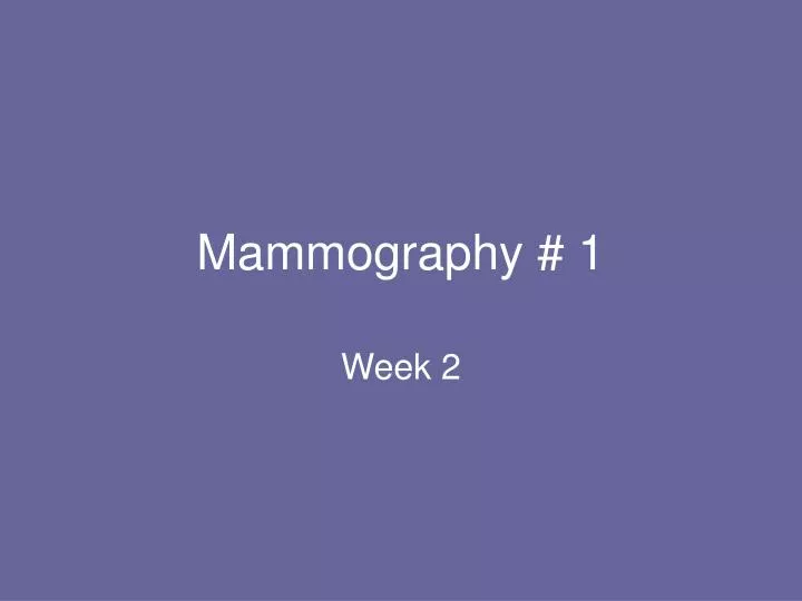 mammography 1