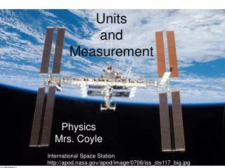 Units and Measurement