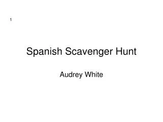 Spanish Scavenger Hunt