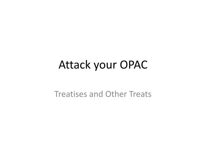 attack your opac