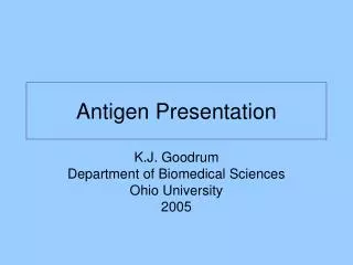 antigen presentation