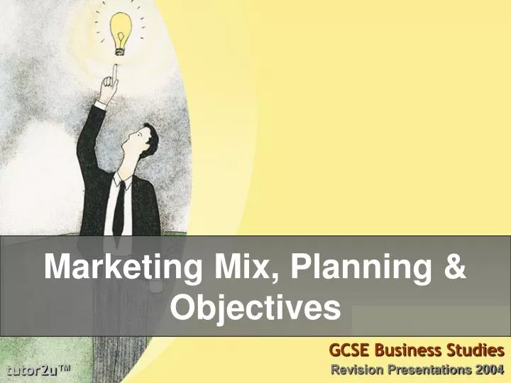 marketing mix planning objectives