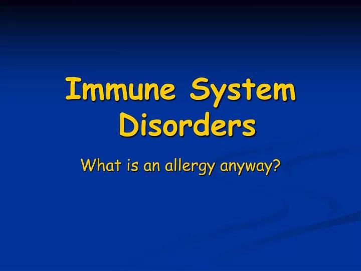 immune system disorders