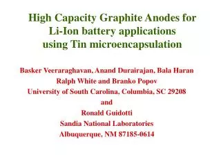 High Capacity Graphite Anodes for Li-Ion battery applications using Tin microencapsulation