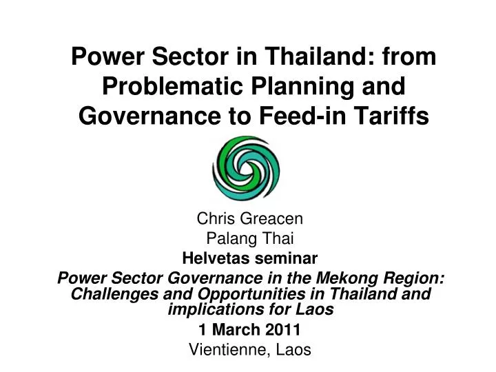 power sector in thailand from problematic planning and governance to feed in tariffs