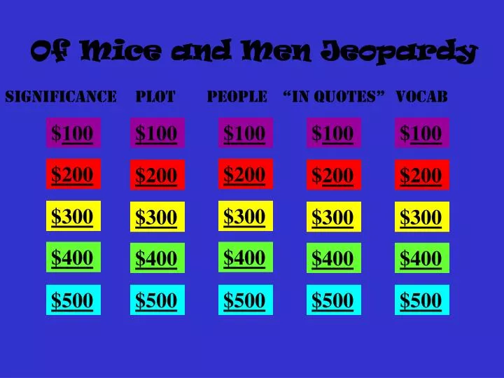 of mice and men jeopardy