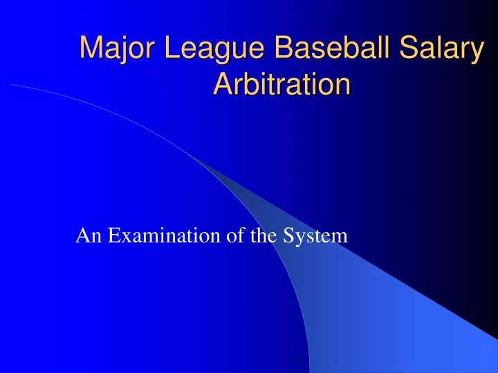 major league baseball salary arbitration