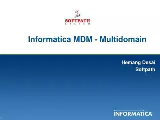 Informatica MDM - Multidomain