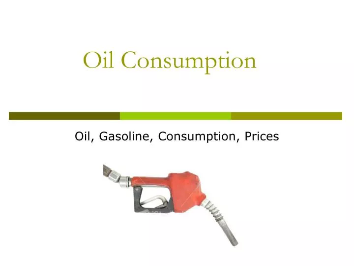 oil consumption