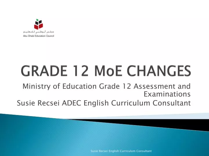 grade 12 moe changes