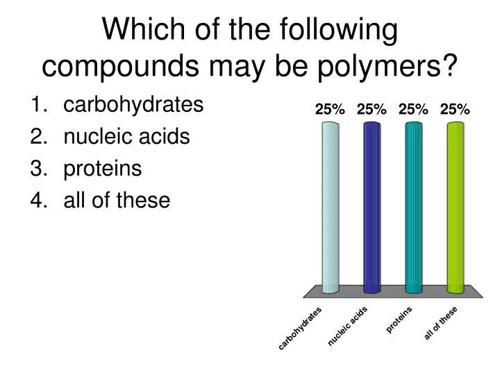 which of the following compounds may be polymers