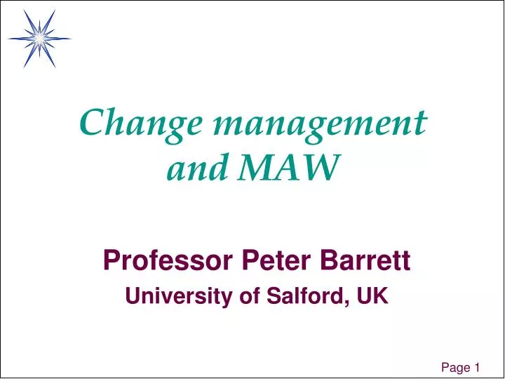 change management and maw