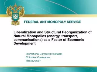 FEDERAL ANTIMONOPOLY SERVICE