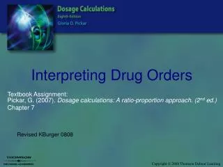 Interpreting Drug Orders