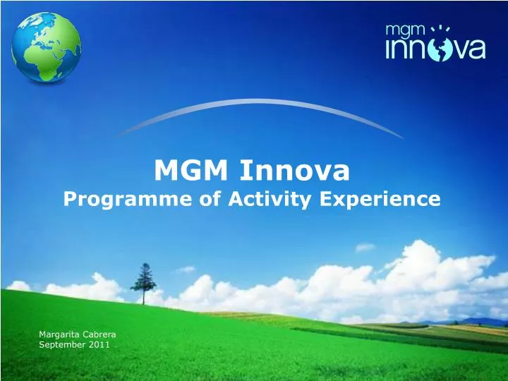 mgm innova programme of activity experience